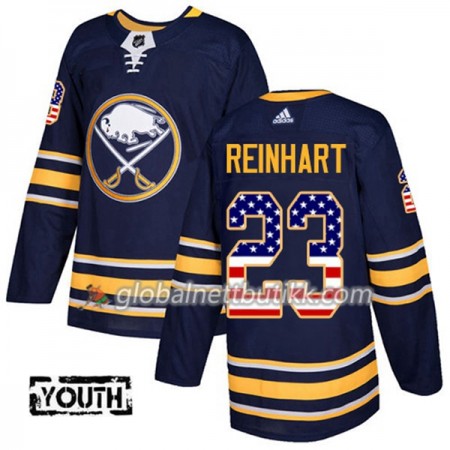 Buffalo Sabres Hockeydrakt Sam Reinhart 23 2017-2018 USA Flag Fashion Blå Adidas Authentic - Barn